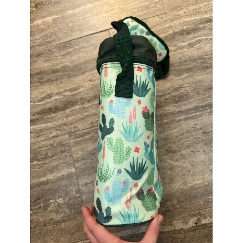 Cool2Go Bottle Cooler Bag Cactus Print Holds 2 Bottles Insulated